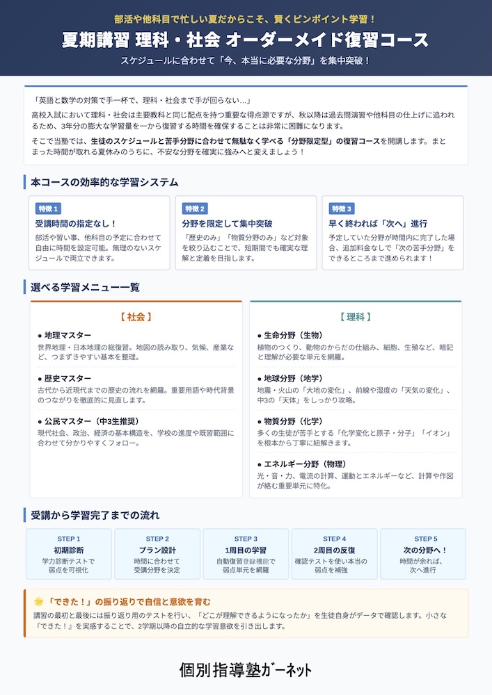 理科・社会講座